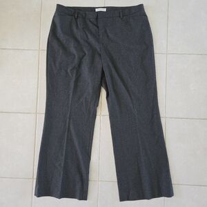 Coldwater Creek Women's Straight Dress Pants Petite 16 Gray Flat Front